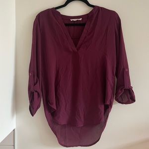 Flowy Collarless Blouse